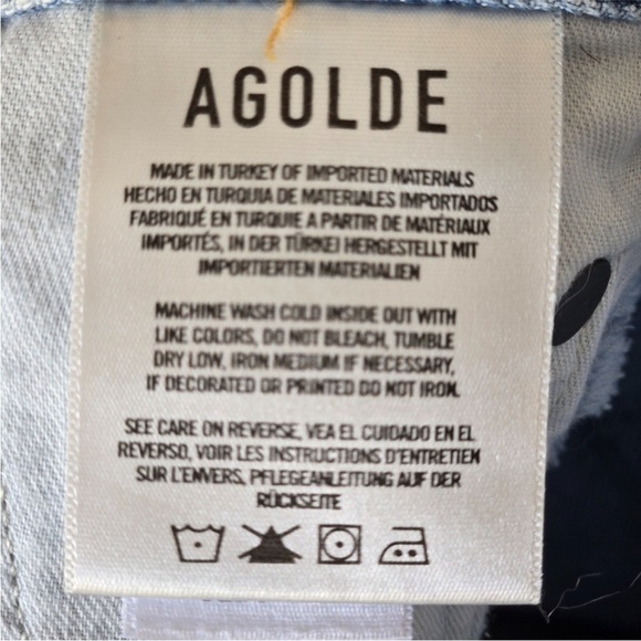 AGOLDE Dee Short High Rise Distressed Raw Hem in Light Muse Wash A9034-1141 - Picture 5 of 8